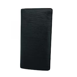 Louis Vuitton-Louis Vuitton Long Wallet Epi Portefeuille Brazza M60622 Noir-Black