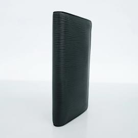 Louis Vuitton-Louis Vuitton Long Wallet Epi Portefeuille Brazza M60622 Noir-Black