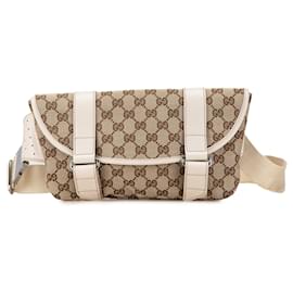Gucci-Gucci Brown GG Canvas Belt Bag-Brown,Beige