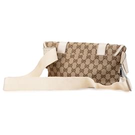 Gucci-Gucci Brown GG Canvas Belt Bag-Brown,Beige