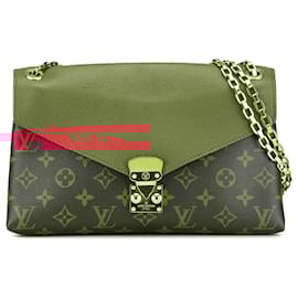 Louis Vuitton-Louis Vuitton Brown Monogram Pallas Chain-Brown,Red