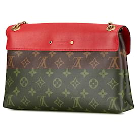 Louis Vuitton-Louis Vuitton Brown Monogram Pallas Chain-Brown,Red