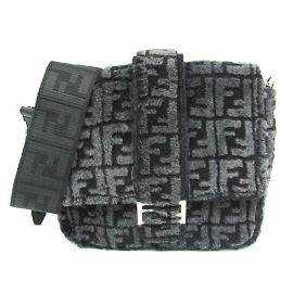 Borsa a Spalla Fendi Baguette Messenger Medium 7VA537 Nero