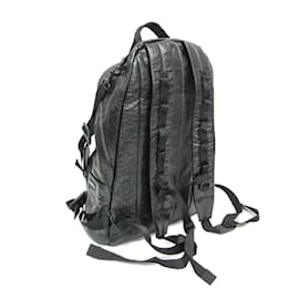 Balenciaga-Balenciaga ARMY 644033 Men's Leather and Polyamide Backpack-Black