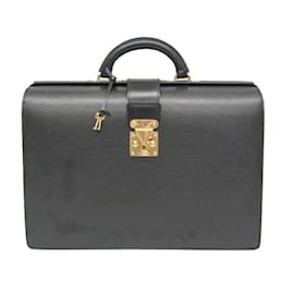 Louis Vuitton-Serviette Fermoir Epi Louis Vuitton M54352 pour homme-Noir