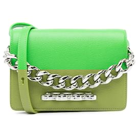 Alexander Mcqueen-Alexander McQueen Green Calfskin Four Ring Knuckle Satchel-Green
