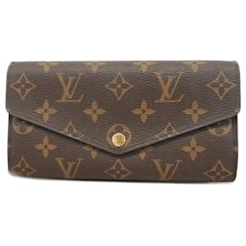 Louis Vuitton-Louis Vuitton Long Wallet Monogram Portefeuille Sarah-Brown,Fuschia