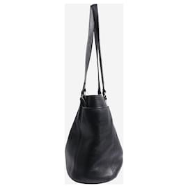 Prada-Black leather tote bag-Black