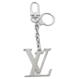 Louis Vuitton-Louis Vuitton Porto Cle Initial LV M65071 Key Ring-Silvery