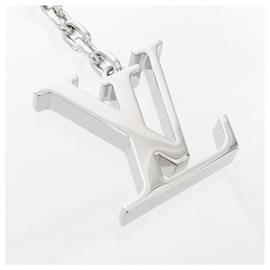 Louis Vuitton-Louis Vuitton Porto Cle Initial LV M65071 Key Ring-Silvery