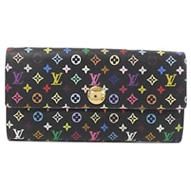 Louis Vuitton-Louis Vuitton Multicolor Portefeuille Sarah M93747 Wallet-Black,Red,Multiple colors