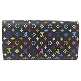 Louis Vuitton-Louis Vuitton Multicolor Portefeuille Sarah M93747 Wallet-Black,Red,Multiple colors