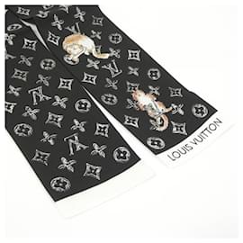 Louis Vuitton-Louis Vuitton Bandeau Catgram MP2269 Scarf-Black