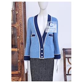 Chanel-Chanel Paris / Versailles CC Buttons Cashmere Jacket 38 FR-Blue
