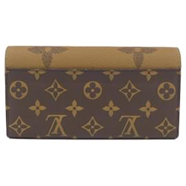 Louis Vuitton-Louis Vuitton Monogram Giant Portefeuille Sarah M80726 Wallet-Brown,Monogram