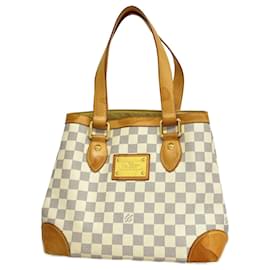 Louis Vuitton-Louis Vuitton Damier Azur Hampstead PM Tote Bag-White