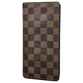 Louis Vuitton-Louis Vuitton Long Wallet Damier Portefeuille Brazza-Navy blue,Damier ebene