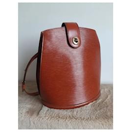 Louis Vuitton-Louis Vuitton Cluny Bucket brown epi leather-Caramel