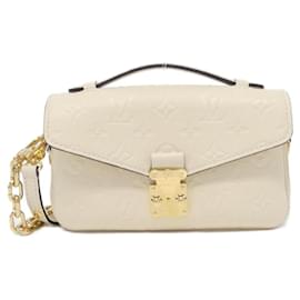 Louis Vuitton-Louis Vuitton Monogram Empreinte Pochette Metis EW M22942 Shoulder Bag-Cream,Monogram