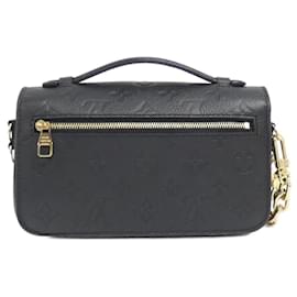 Louis Vuitton-Louis Vuitton Monogram Empreinte Pochette Metis EW M46595 Shoulder Bag-Black,Monogram