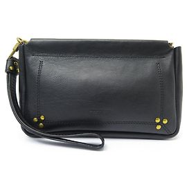 Jerome Dreyfuss NINE POUCH DRAGONNE DREYFUSS COLLECTION 40 40CCXLSVE LEATHER CLUTCH HANDBAG Black