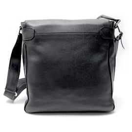 Louis Vuitton-LOUIS VUITTON MILO PM M32632 TAIGA LEATHER SHOULDER MESSENGER BAG-Black