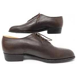 JM Weston-JM WESTON SAVILE PERFORATED SHOES 582 7.E 41.5 42 OXFORD SHOE TREES-Brown
