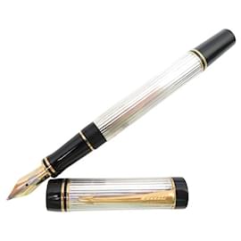 Autre Marque-VINTAGE PARKER DUOFOLD INTERNATIONAL 1992 SILVER 925 FOUNTAIN PEN-Silvery