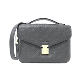 Louis Vuitton-Louis Vuitton Monogram Empreinte Pochette Metis MM M41487 Bag-Black,Monogram