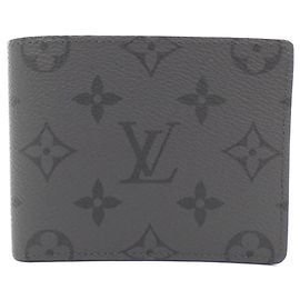 Portfólio Slender Monogram Eclipse Reverse da Louis Vuitton Cinza Monograma