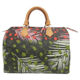 Louis Vuitton-Louis Vuitton Monogram Summer Jungle Dot Speedy 30cm Boston Bag-Pink,Orange,Monogram