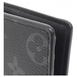 Louis Vuitton-Louis Vuitton Monogram Eclipse Portefeuille Brazza Wallet-Black