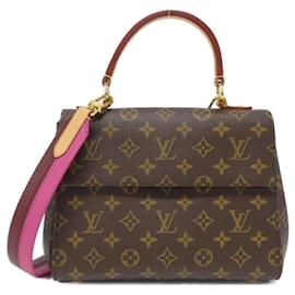 Louis Vuitton-Louis Vuitton Monogram Cluny BB Handbag-Brown,Fuschia,Monogram