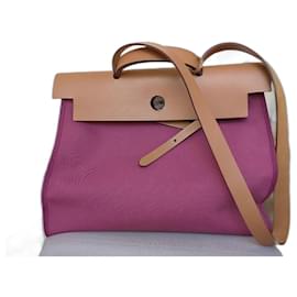 Hermès-Herbag Toile 39 Rose-Rose