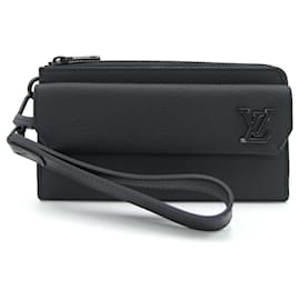 Louis Vuitton-Louis Vuitton Noir L-Shaped Long Wallet-Black
