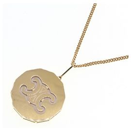 Céline Collier médaillon en métal doré Celine Doré