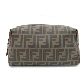 Fendi-Fendi Pouch Zucca-Brown,Khaki