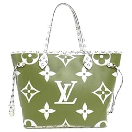 Louis Vuitton-Louis Vuitton Monogram Giant Neverfull MM M44568 Bag-Khaki