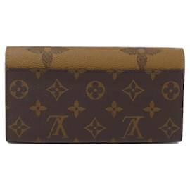 Louis Vuitton-Louis Vuitton Monogram Giant Portefeuille Sarah M80726 Wallet-Brown,Other