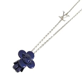 Louis Vuitton-Louis Vuitton Pendant Vivienne MP3194 Necklace-Silvery,Blue