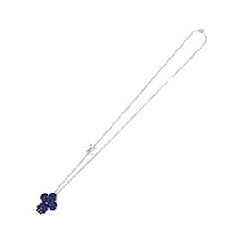 Louis Vuitton-Louis Vuitton Pendant Vivienne MP3194 Necklace-Silvery,Blue