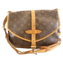 Louis Vuitton-Louis Vuitton Monogram Saumur MM M40710 Shoulder Bag-Brown,Monogram