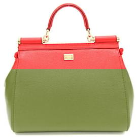 Dolce & Gabbana-Dolce & Gabbana Handbag Sicily BB6002-Red