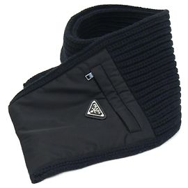Cachecol em gabardine Re-Nylon x lã da Prada Preto