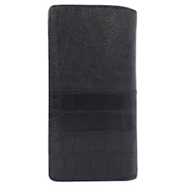 Louis Vuitton-Louis Vuitton Monogram Eclipse Exotic Leather Wallet-Black