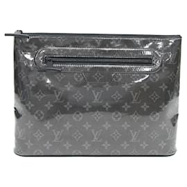 Louis Vuitton-Louis Vuitton Monogram Eclipse Glaze Clutch Bag-Black