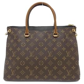 Louis Vuitton-Louis Vuitton Monogram Pallas M41064 Handbag-Brown,Black,Monogram