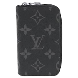 Louis Vuitton-Louis Vuitton Monogram Eclipse Zippy Coin Purse-Black,Monogram