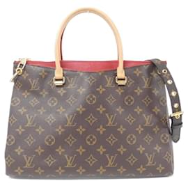 Louis Vuitton-Louis Vuitton Monogram Pallas Handbag-Brown,Fuschia