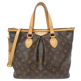 Louis Vuitton Monogram Palermo PM Tote Bag Brown